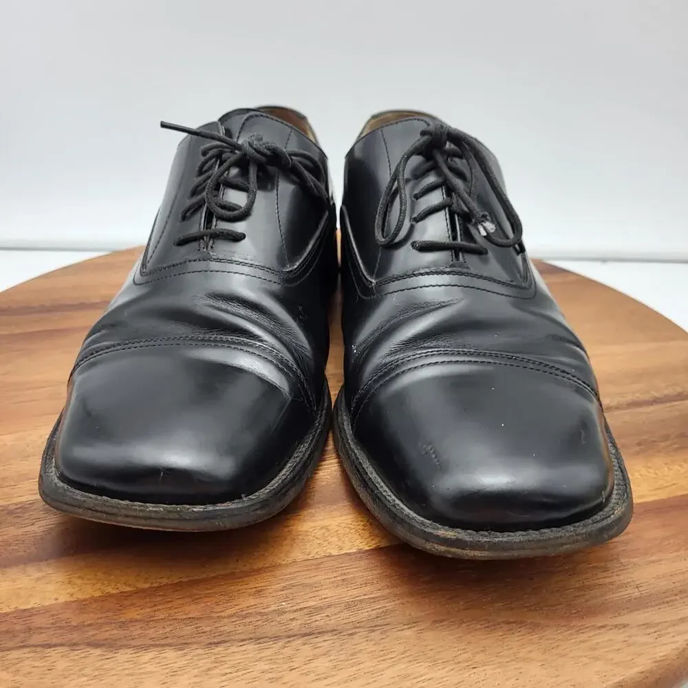 To Boot New York Adam Derrick Oxford Dress Shoes Mens Sz 9.5 Black Leather Italy